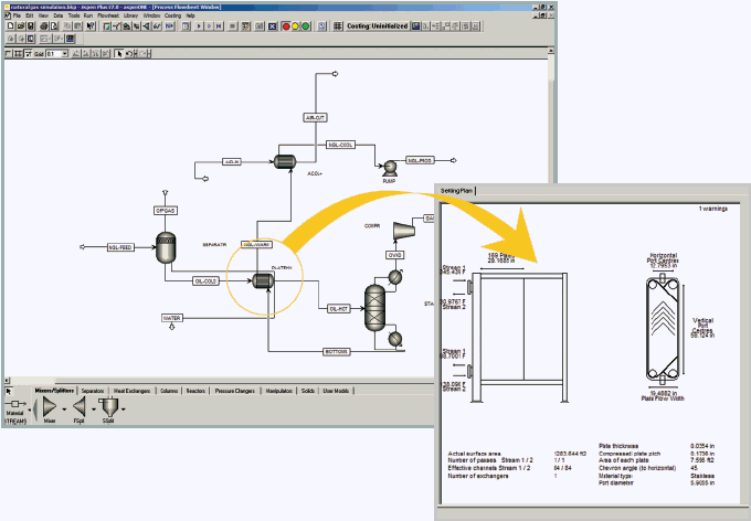 Aspen Plate Exchanger 板片参数设置界面
